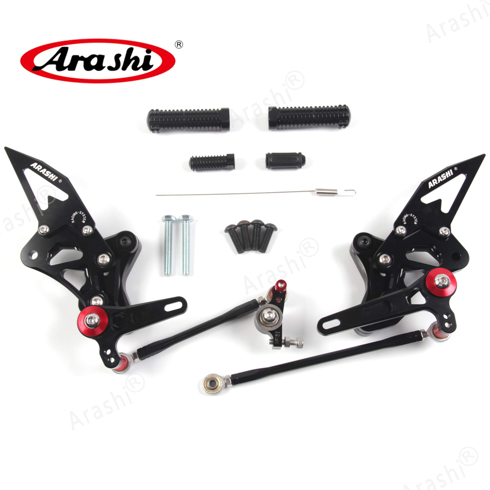 Amazon | Arashi CNC 調整可能 バックステップキット適合車種